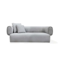 sofa Hessentia Hug 285 zaprojektowana przez Luca Erba, materiały: Tkanina, skóra