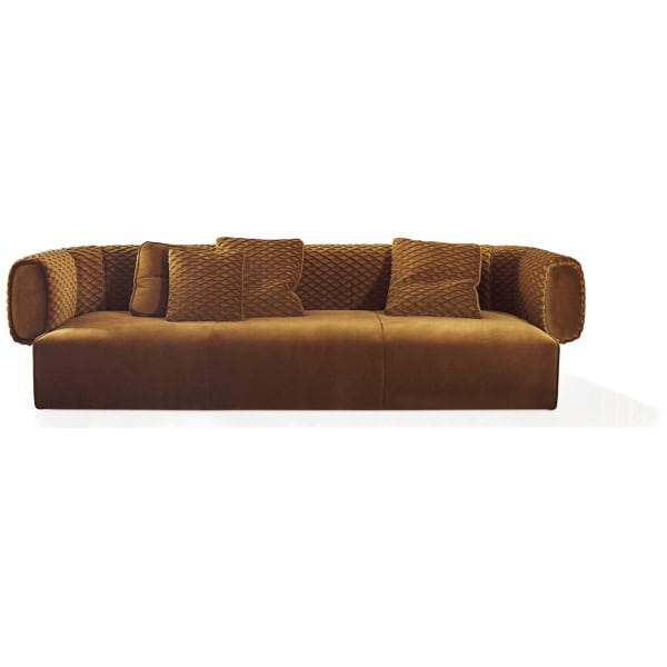sofa Hessentia Hug 286 zaprojektowana przez Luca Erba, materiały: Tkanina, skóra