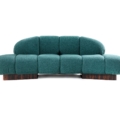 sofa Hessentia Kiro 566 zaprojektowana przez Luca Erba, materiały: Tkanina, skóra, drewno