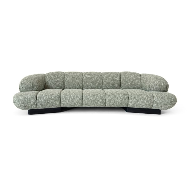 sofa Hessentia Kiro 567 zaprojektowana przez Luca Erba, materiały: Tkanina, skóra, drewno
