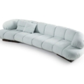 sofa Hessentia Kiro 567 zaprojektowana przez Luca Erba, materiały: Tkanina, skóra, drewno