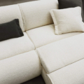 sofa modułowa Hessentia Denver 281 zaprojektowana przez Claudio Cappellini, materiały: Tkanina, skóra