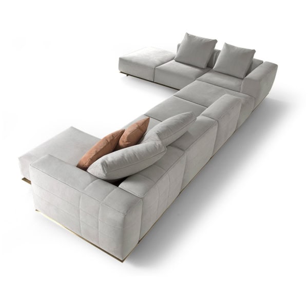 sofa-modulowa-Hessentia-Rubik-293-1 sofa modułowa Hessentia Rubik 293 zaprojektowana przez Luca Erba, materiały: Tkanina, Skóra, Metal