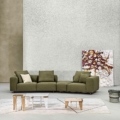 sofa modułowa Hessentia Rubik 293 zaprojektowana przez Luca Erba, materiały: Tkanina, Skóra, Metal