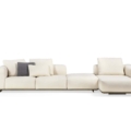 sofa modułowa Hessentia Rubik 293 zaprojektowana przez Luca Erba, materiały: Tkanina, Skóra, Metal