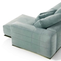 sofa modułowa Hessentia Rubik 293 zaprojektowana przez Luca Erba, materiały: Tkanina, Skóra, Metal