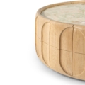 stolik kawowy Hessentia Concave 618 zaprojektowana przez Claudio Cappellini, materiały: Drewno, marmur