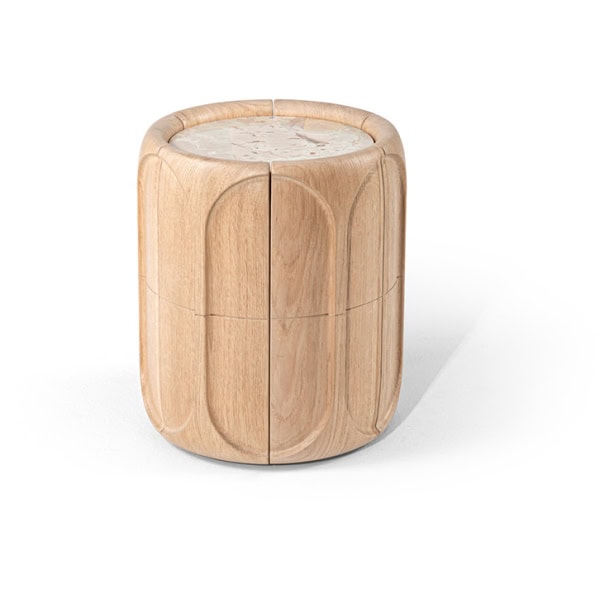 stolik-kawowy-Hessentia-Concave-618 stolik kawowy Hessentia Concave 618 zaprojektowana przez Claudio Cappellini, materiały: Drewno, marmur