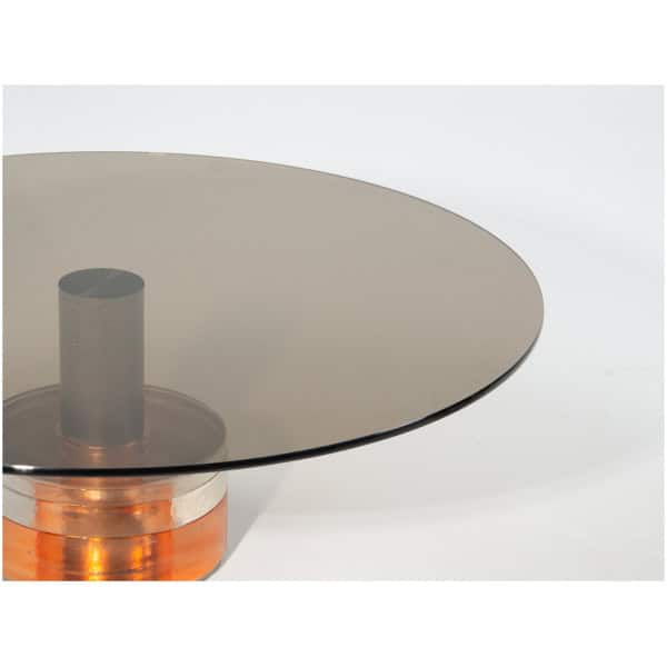 stolik-kawowy-Hessentia-Laguna-617-3 stolik kawowy Hessentia Laguna 617 zaprojektowana przez Claudio Cappellini, materiały: Szkło, Metal, Szkło artystyczne