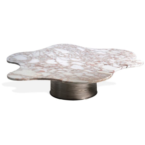 stolik-kawowy-Hessentia-Lilia-388-1 stolik kawowy Hessentia Lilia 388 zaprojektowana przez Claudio Cappellini, materiały: Marmur, Metal