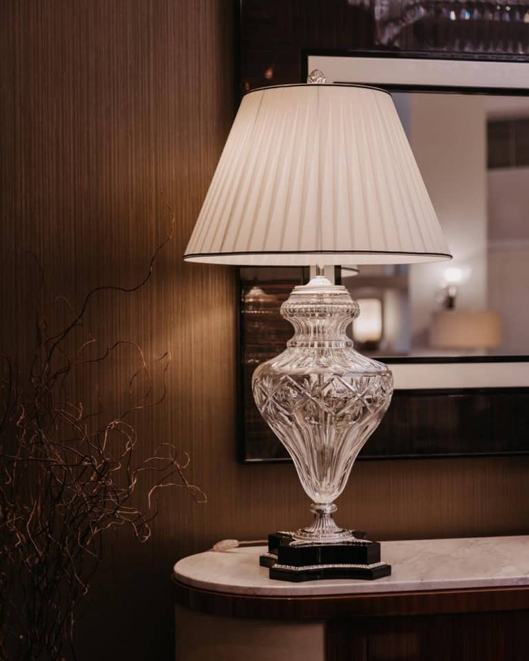 mariner lampa stołowa szklana kryształowa