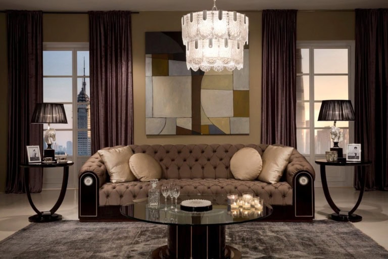 mariner sofa pikowana do salonu gatsby żyrandol lampa szklana