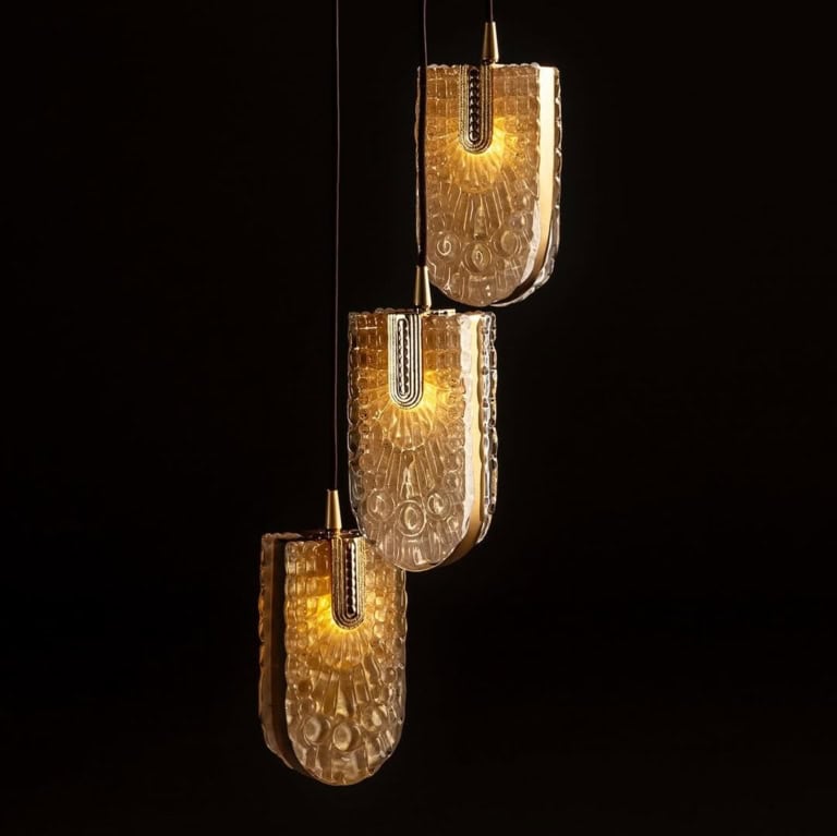 mariner żyrandol lampa wisząca szkło murano złoto