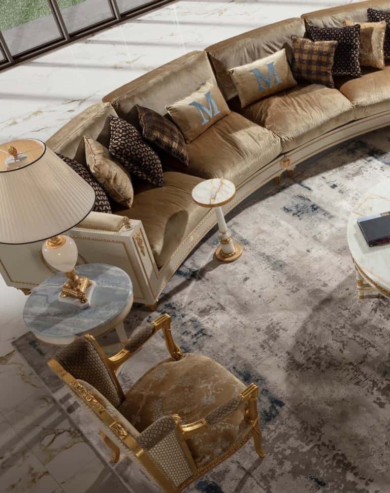 mariner 1893 sofa klasyczna 4 osobowa fotel złoty kolekcja wellington