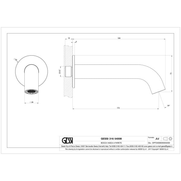 Gessi-BATH316-54008-Wylewka-wannowa-wiele-kolorow-rys-techniczny.jpg BATH316 54008 rysunek techniczny