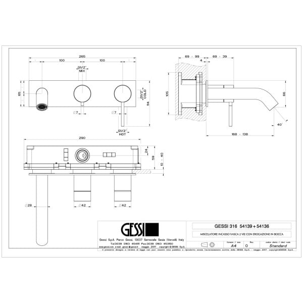Gessi-BATH316-54139-54136-Bateria-prysznicowa-podtynkowa-dwuobiegowa-z-wylewka-i-przelacznikiem-zaworem-przelaczajacym-wiele-kolorow-rys-techniczny.jpg BATH316 54139+54136 rysunek techniczny