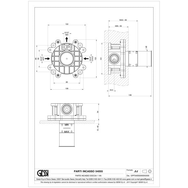 Gessi-BUILT-IN-PARTS-54055-Element-podtynkowy-baterii-jednoobiegowej-wiele-kolorow-rys-techniczny.jpg BUILTIN PARTS 54055 rysunek techniczny