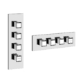Gessi ELEGANZA SHOWER 43105 46206 Bateria termostatyczna podtynkowa 3 obiegowa high capacity przylacza 3 4 wiele kolorow 031 Chrom 080 Złoty CCP 087 Szczotkowane złoto CCP 149 Finox 706 Czarny Metal PVD 030 Miedź PVD 713 Antyczny mosiądz
