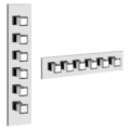 Gessi ELEGANZA SHOWER 43109 46210 Bateria termostatyczna podtynkowa 5 obiegowa high capacity przylacza 3 4 wiele kolorow 031 Chrom 080 Złoty CCP 087 Szczotkowane złoto CCP 149 Finox 706 Czarny Metal PVD 030 Miedź PVD 713 Antyczny mosiądz