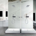 Gessi ELEGANZA SHOWER 44639 46138 Bateria prysznicowa podtynkowa dwuobiegowa z przelacznikiem zaworem przelaczajacym przylaczem weza prysznicowego i uchwytem sluchawki prysznicowej wiele kolorow 031 Chrom 080 Złoty CCP 087 Szczotkowane złoto CCP 149 Finox 706 Czarny Metal PVD 030 Miedź PVD 713 Antyczny mosiądz