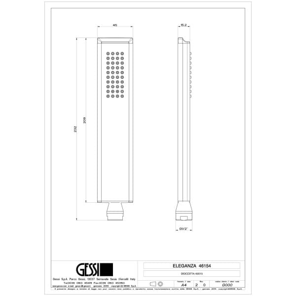 Gessi-ELEGANZA-SHOWER-46154-Sluchawka-prysznicowa-z-antilimestone-wiele-kolorow-rys-techniczny.jpg ELEGANZA SHOWER 46154 rysunek techniczny
