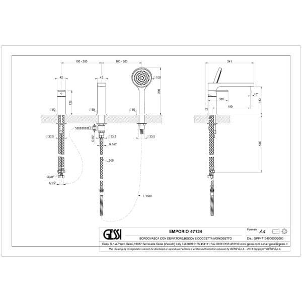 Gessi-EMPORIO-CORSO-VENEZIA-47134-Bateria-wannowa-3-otworowa-przelacznik-waz-prysznicowy-wyciagana-sluchawka-prysznicowa-wiele-kolorow-rys-techniczny.jpg EMPORIO CORSO VENEZIA 47134 rysunek techniczny