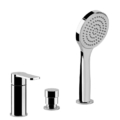 Gessi EMPORIO CORSO VENEZIA 47137 Bateria wannowa 3 otworowa z przelacznikiem wezem prysznicowym 15m wyciagana sluchawka prysznicowa antilimestone wiele kolorow 031 Chrom
