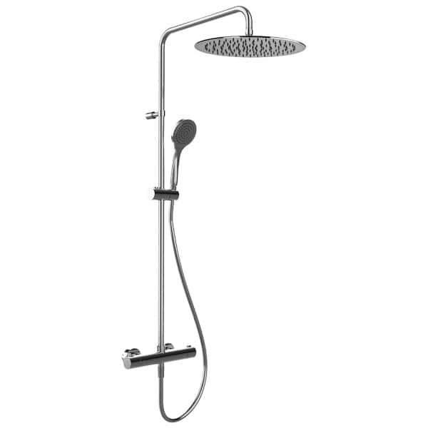 Gessi EMPORIO SHOWER 35143 Bateria termostatyczna scienna z deszczownica okragla sr300 mm przelacznik wanna prysznic waz prysznicowy sluchawka prysznicowa wiele kolorow 031 Chrom 149 Finox 299 Czarny XL
