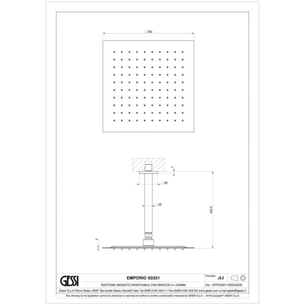 Gessi-EMPORIO-SHOWER-93351-Deszczownica-sufitowa-kwadratowa-300x300-mm-dlugosc-162-mm-z-regulacja-antilimestone-przylaczami-1-2-wiele-kolorow-rys-techniczny.jpg EMPORIO SHOWER 93351 rysunek techniczny