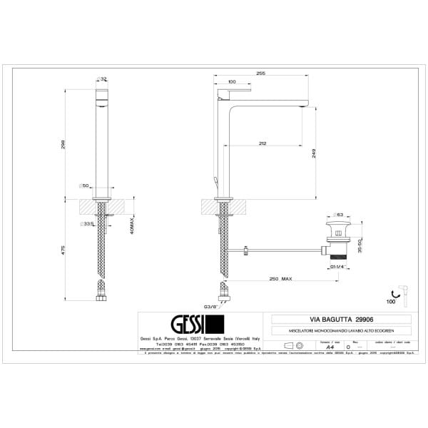 Gessi-EMPORIO-VIA-BAGUTTA-29906-Bateria-umywalkowa-jednootworowa-z-korkiem-automatycznym-wiele-kolorow-rys-techniczny.jpg EMPORIO VIA BAGUTTA 29906 rysunek techniczny