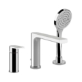 Gessi EMPORIO VIA MANZONI 38634 Bateria wannowa 3 otworowa z przelacznikiem w wylewce wezem prysznicowym 15m wyciagana sluchawka prysznicowa antilimestone wiele kolorow 031 Chrom 149 Finox 299 Czarny XL