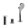 Gessi EMPORIO VIA MANZONI 38643 Bateria wannowa 3 otworowa z przelacznikiem przylacza 1 2 waz prysznicowy 15 m wyciagana sluchawka prysznicowa wiele kolorow 031 Chrom 149 Finox 299 Czarny XL