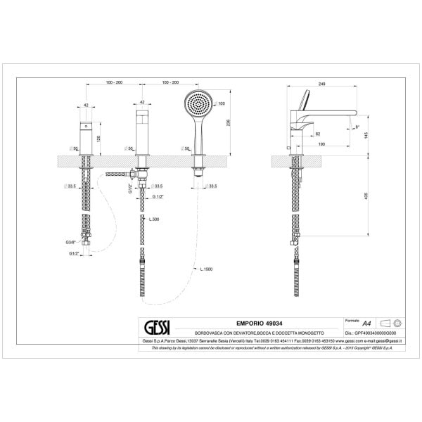Gessi-EMPORIO-VIA-SOLFERINO-49034-Bateria-wannowa-3-otworowa-przelacznik-waz-prysznicowy-wyciagana-sluchawka-prysznicowa-wiele-kolorow-rys-techniczny.jpg EMPORIO VIA SOLFERINO 49034 rysunek techniczny