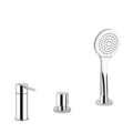 Gessi EMPORIO VIA TORTONA 18643 Bateria wannowa 3 otworowa z przelacznikiem przylacza 1 2 waz prysznicowy 15 m wyciagana sluchawka prysznicowa wiele kolorow 031 Chrom 149 Finox 299 Czarny XL