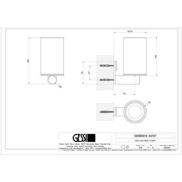 Gessi-GESSI316-ACCESSORIES-54707-Kubek-z-uchwytem-sciennym-wiele-kolorow-rys-techniczny.jpg GESSI316 ACCESSORIES 54707 rysunek techniczny