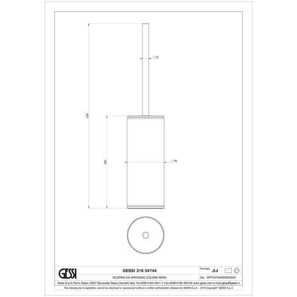 Gessi-GESSI316-ACCESSORIES-54744-Szczotka-WC-wiele-kolorow-rys-techniczny.jpg GESSI316 ACCESSORIES 54744 rysunek techniczny