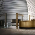 Gessi316 GESSI316 WASHBASINS 54601 Umywalka nablatowa ze stali nierdzewnej bez przelewu wiele kolorow 239 Stal szczotkowana 299 Czarny XL 707 Czarny metal szczotkowany PVD 708 Miedź szczotkowana PVD 726 Ciepła stal PVD