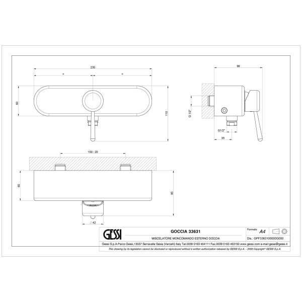 Gessi-GOCCIA-33631-Bateria-prysznicowa-natynkowa-wiele-kolorow-rys-techniczny.jpg GOCCIA 33631 rysunek techniczny