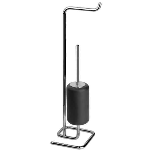 Gessi GOCCIA ACCESSORIES 38068 Zestaw z uchwytem na papier toaletowy i uchwytem na szczotke WC w kolorze czarny GRES wiele kolorow 031 Chrom 079 Biały CN 099 Czarny XL 124 Czarny metal GHRC 125 Miedź szczotkowana GHRC 147 Szczotkowany chrom 126 Czarny Metal szczotkowany GHRC 123 Miedź GHRC