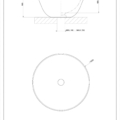 GOCCIA WASHBASINS 39125 rysunek techniczny