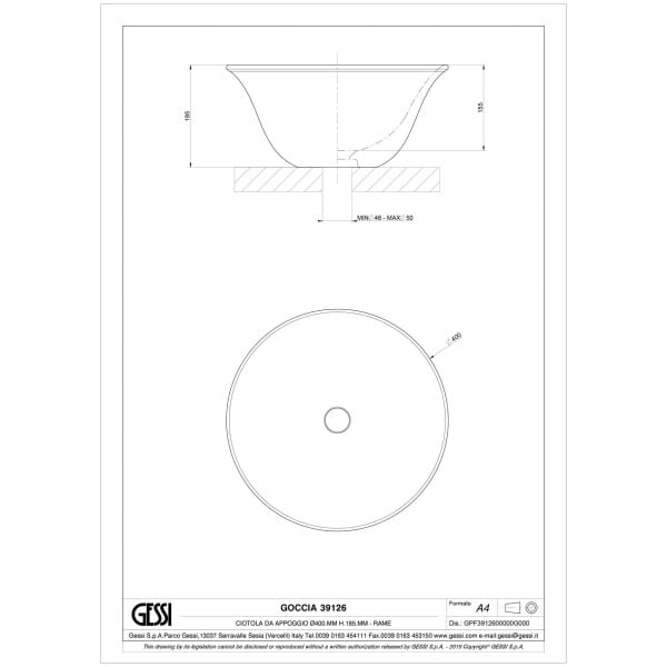 Gessi-GOCCIA-WASHBASINS-39126-Umywalka-nablatowa-sr400-mm-wysokosc-185-mm-miedz-wiele-kolorow-rys-techniczny.jpg GOCCIA WASHBASINS 39126 rysunek techniczny
