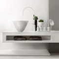 Gessi GOCCIA WASHBASINS 39133 Umywalka nablatowa okragla sr500 mm wysokosc 300 mm w kolorze bialym GRES wiele kolorow 519 Gres