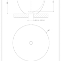 GOCCIA WASHBASINS 39133 rysunek techniczny