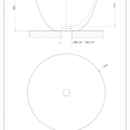 GOCCIA WASHBASINS 39134 rysunek techniczny