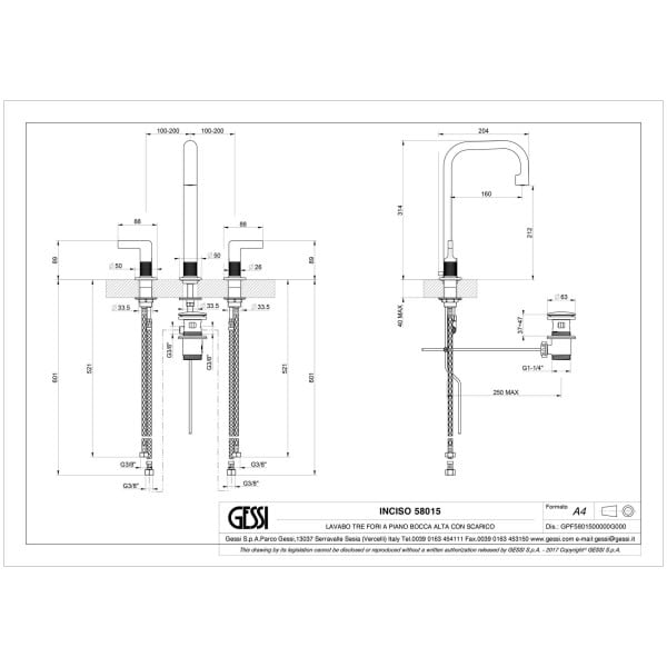 Gessi-INCISO-58015-Bateria-umywalkowa-trzyotworowa-z-wylewka-korkiem-automatycznym-wiele-kolorow-rys-techniczny.jpg INCISO 58015 rysunek techniczny