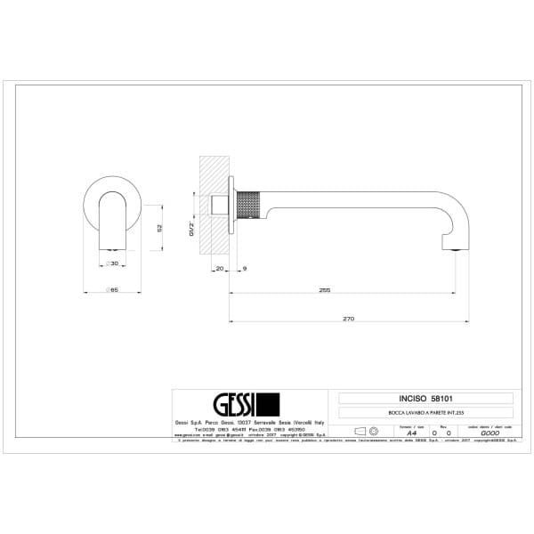 Gessi-INCISO-58101-стенный соединитель-разъем-1-2- многоцветный.jpg INCISO 58101 rysunek techniczny