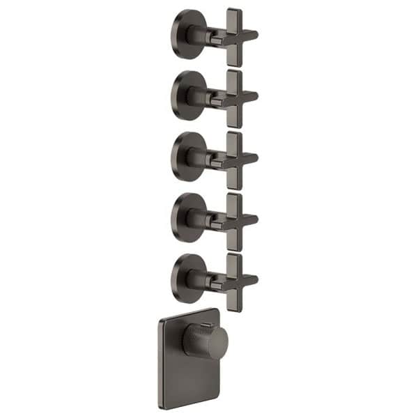 Gessi INCISO WELLNESS 43109 58350 Bateria termostatyczna podtynkowa 5 obiegowa high capacity przylacza 3 4 wiele kolorow 031 Chrom 149 Finox 246 Złoty PVD 299 Czarny XL 706 Czarny Metal PVD 030 Miedź PVD 707 Czarny metal szczotkowany PVD 713 Antyczny mosiądz 708 Miedź szczotkowana PVD 727 Mosiądz szczotkowany PVD 187 Postarzany brąz