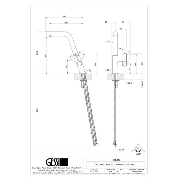 Gessi-INCLINE-50005-Bateria-kuchenna-z-obrotowa-wylewka-wiele-kolorow-rys-techniczny.jpg INCLINE 50005 rysunek techniczny