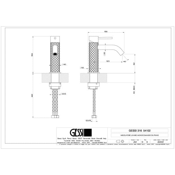Gessi-INTRECCIO-54102-Bateria-umywalkowa-wiele-kolorow-rys-techniczny.jpg INTRECCIO 54102 rysunek techniczny