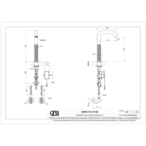 Gessi-INTRECCIO-54180-Bateria-umywalkowa-elektroniczna-bezdotykowa-na-podczerwien-wiele-kolorow-rys-techniczny.jpg INTRECCIO 54180 rysunek techniczny